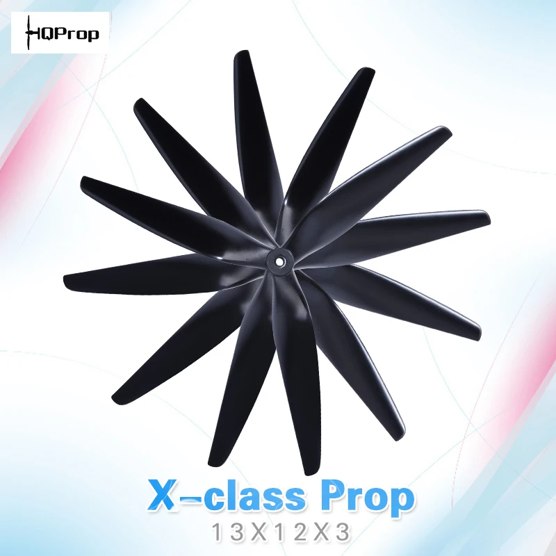 Hq Prop Class X Prop 13x12x3 1312 13 дюймов 3 лезвия/три лезвия Черный карбоновый усиленный нейлоновый Пропеллер Cw Ccw для Fpv Rc Drone