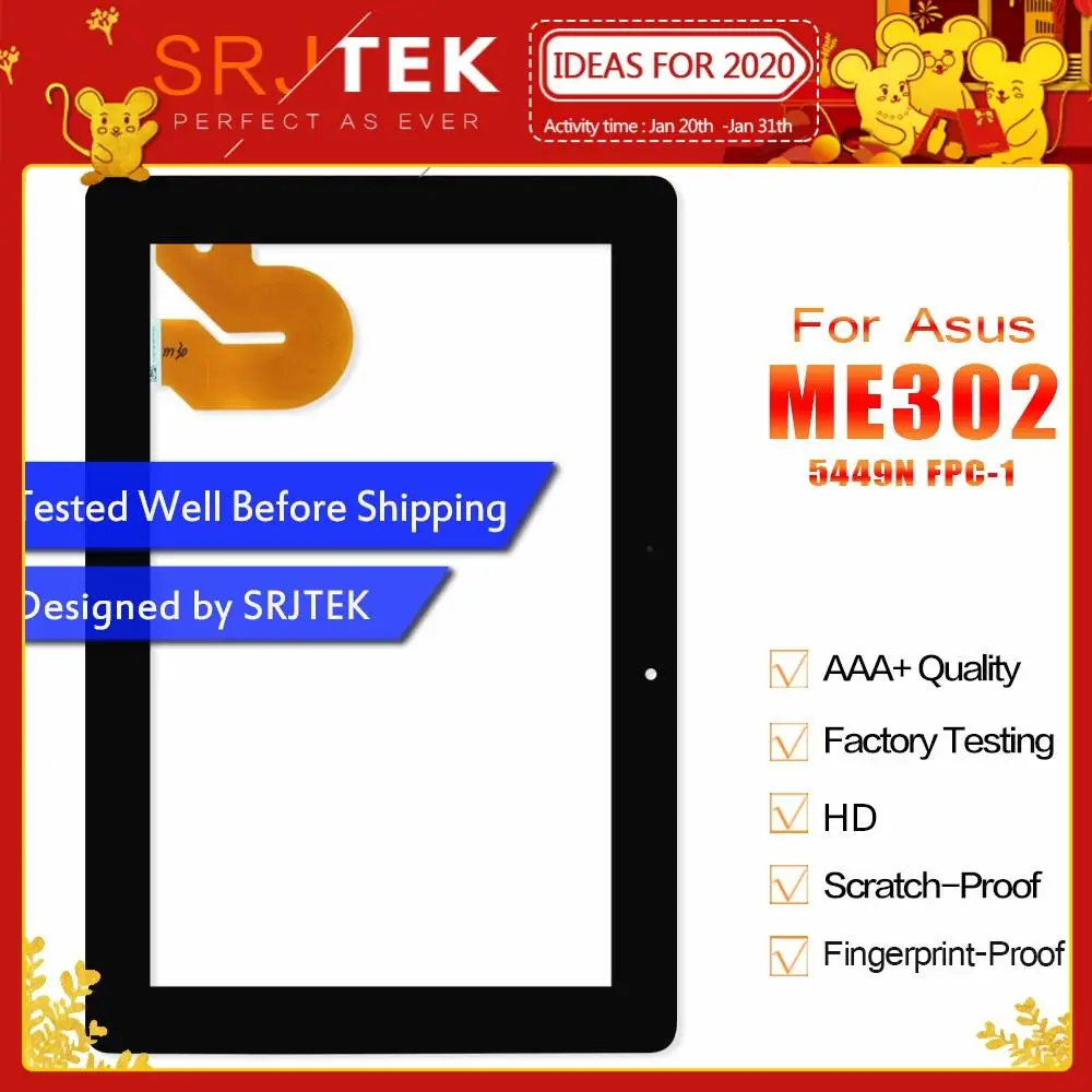 Tanie Oryginalny dla asus memo pad FHD 10 ME301 ME302 ME302C ME302KL K005 K00A ekran dotykowy tableta szkło Digitizer 5449N FPC 1 części