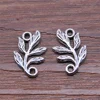 WYSIWYG 15pcs Leaf Connector Charms Diy Alloy Jewelry Findings Antique Silver Color 10x15mm ► Photo 3/5