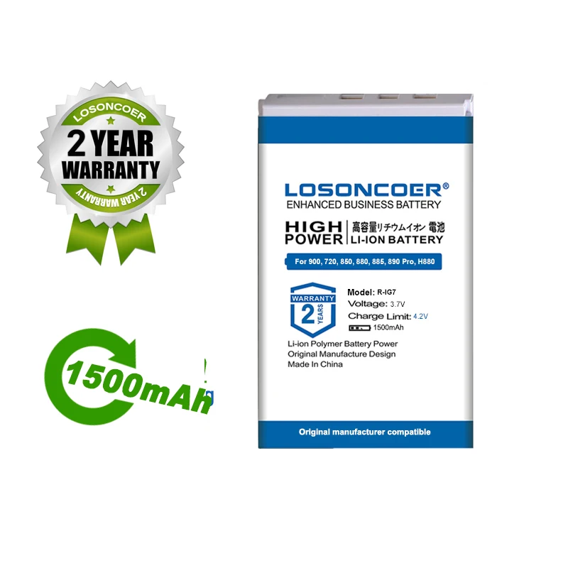 LOSONCOER Батарея 1500 мА/ч R-IG7 RIG7 дистанционного Управление для Logitech Harmony One 900720850880 885 890