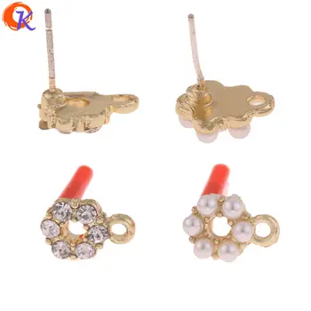 

Cordial Design 100Pcs 8*11MM Jewelry Accessories/Earring Stud/Silver Needle/Imitation Pearl/DIY Making/Hand Made/Earring Parts
