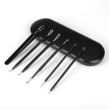 Набор экстракторов акне из нержавеющей стали, набор для удаления черных точек, инструмент для лечения комедона, пинцет для удаления пятен, прыщи, иглы для ухода за кожей