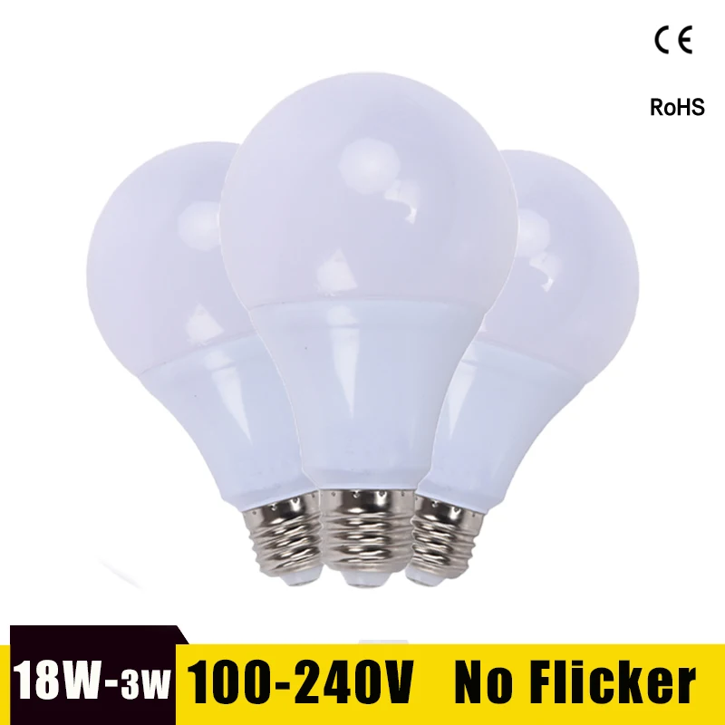 E27 LED Light Bulb 18W 15W 12W 9W 7W 5W 220V 110V Lampada Ampoule LED Lamp Energy Saving Bombillas LED Bulbs