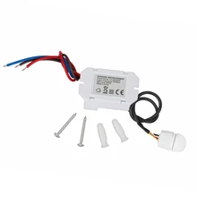Infrarrojo IR movimiento del cuerpo Sensor de luz automático interruptor de Control para lámpara, 110V 240V nuevo