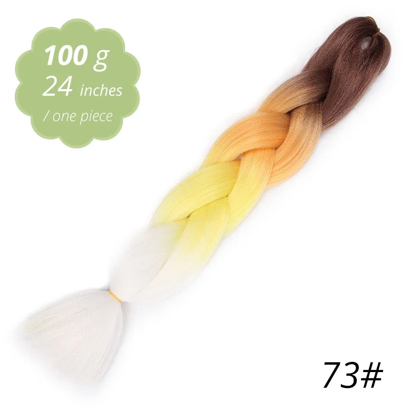 73 AISI BEAUTY Crochet Braids Synthetic Hair Jumbo Braiding Hair 100g/Pack Pink Grey Twists Braids Hair Extensions - Цвет: 73
