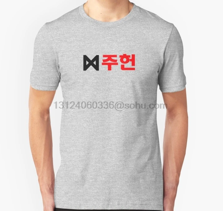 Мужская футболка с коротким рукавом MONSTA X Jooheon круглым вырезом для женщин и мужчин