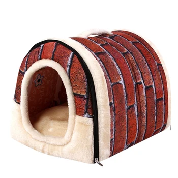 

Pet Dog Cat Bed Room Warm Padded Bedding Cloakroom Kennel Washable Comfortable Pet House Sofa Sleeping Bag Winter Nest Nest Kenn
