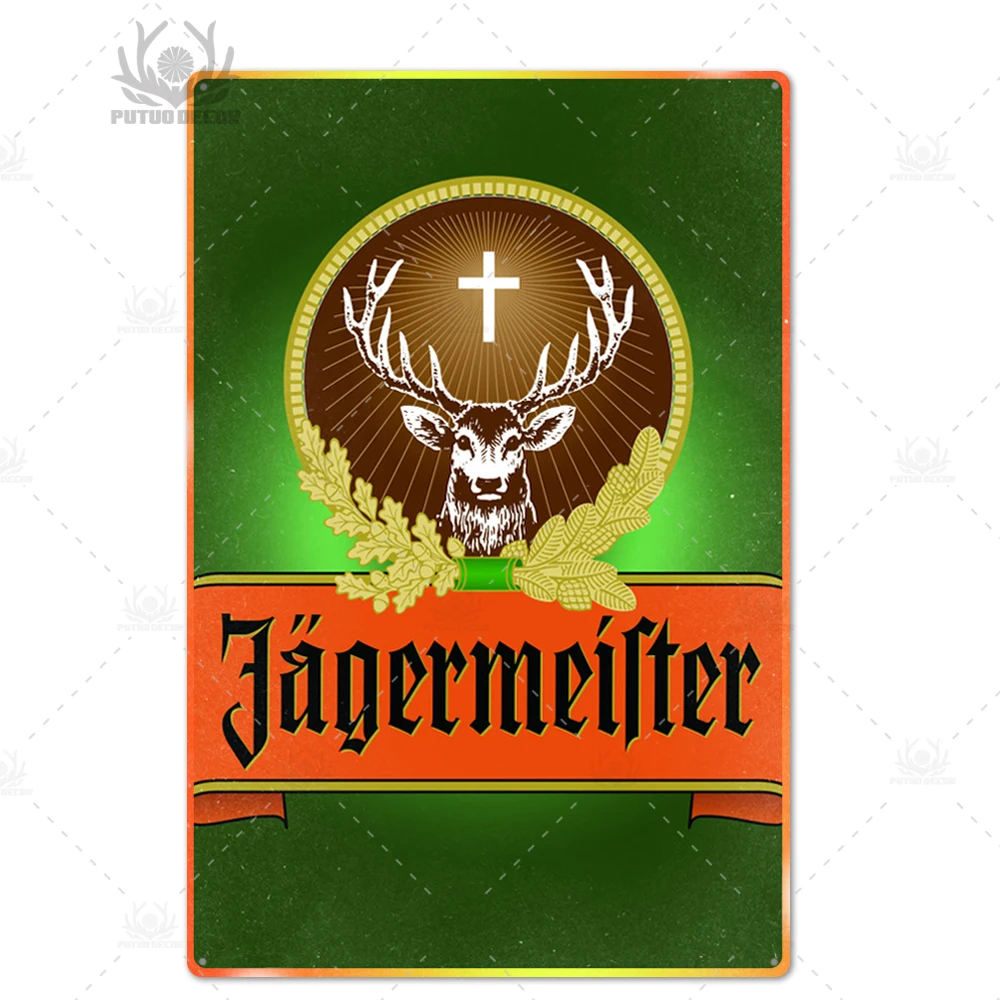 TH5454 Jagermeister металлический знак жестяные знаки металлическая пластина табличка Металл Винтаж Паб Бар человек пещера Настенный декор - Цвет: TH5454