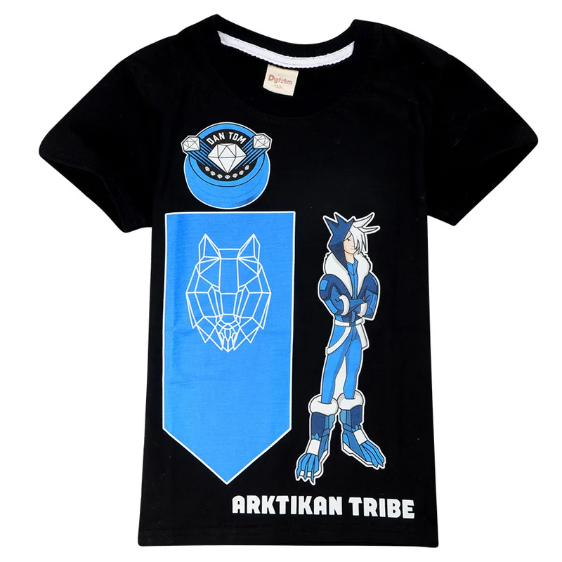 Дэн ТДМ тур-Arktikan Tribe-Snow Wolf/Детская футболка с короткими рукавами детская одежда высокого качества хлопковая Футболка для мальчиков
