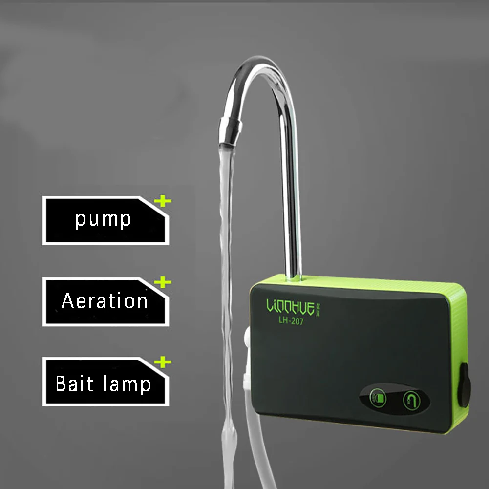 Led Handsfree USB перезаряжаемый для рыбалки на открытом воздухе легкий автоматический светильник для приманки насос для добавления кислорода поглотитель воды портативный инструмент