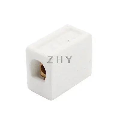 

Connector Porcelain Ceramic Terminal Block 2 Way 2 Hole AC 250V 425C