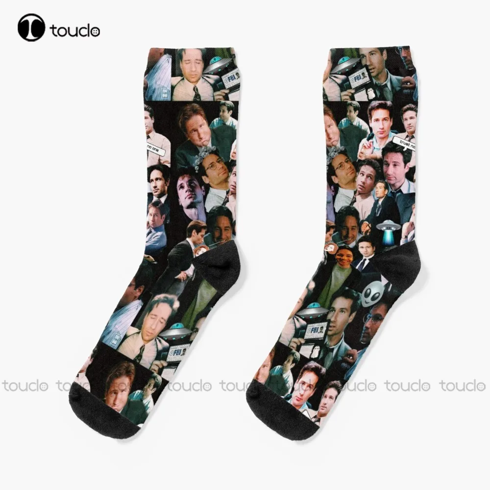 

Mulder Collage Socks Women Christmas Fashion New Year Gift Unisex Adult Teen Youth Socks 360° Digital Print Thanksgiving Custom