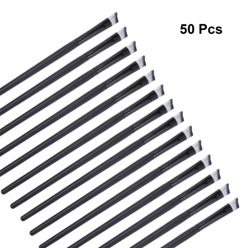 50 шт. кисти для бровей кисти с деревянными ручками угловая подводка для глаз кисти для бровей для женщин кисти для макияжа Косметические Инструменты для красоты