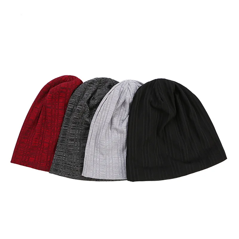 Мужская вязанная хлопковая шапка Skullies, однотонные мягкие женские шапки бини на весну и осень, Уличная Повседневная спортивная хип-хоп шапка бини