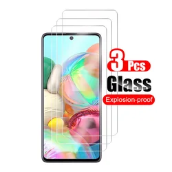 3 - Pack Premium Tempered Glass Screen Protector, 9H Hardness - Galaxy A71 5G (Transparent)