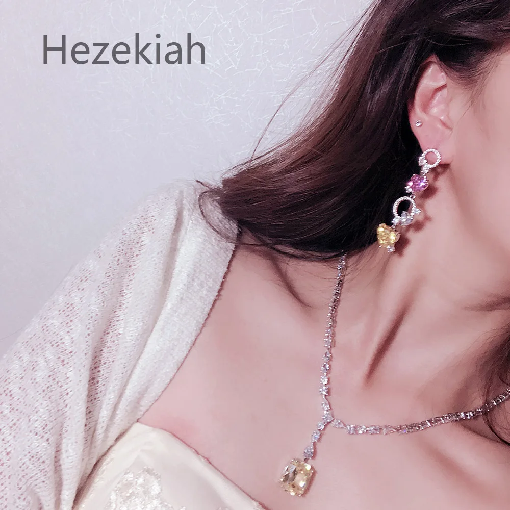 Hezekiah S925 Серебряные розовые серьги любовь Милая личность романтическая девушка серьги роскошный темперамент серьги