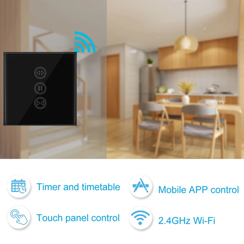 Tuya Smart Life WiFi шторы Жалюзи переключатель для электрические рольставни моторизованный пульт дистанционного управления настенный сенсорный выключатель