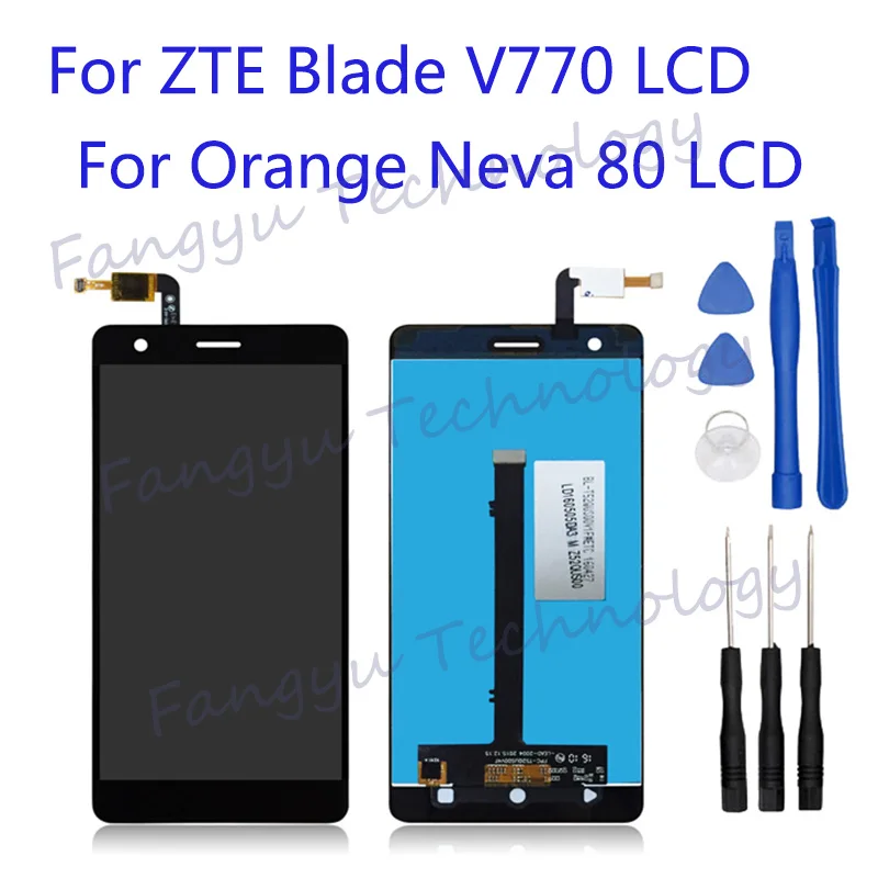 Для zte Blade V770 ЖК-дисплей+ сенсорный экран цифровой преобразователь Замена для оранжевый Нева 80 компоненты экрана+ инструмент