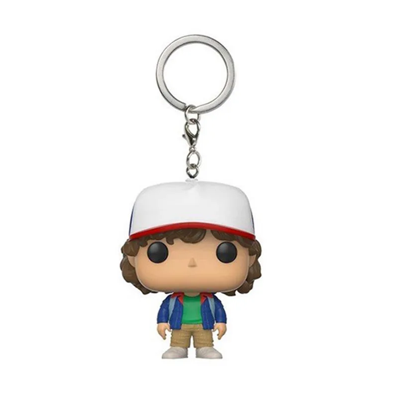 Stranger Things Keychain Action Figure toys Eleven with eggos Demogorgon Model Vinyl Dolls Keyring Children Gift