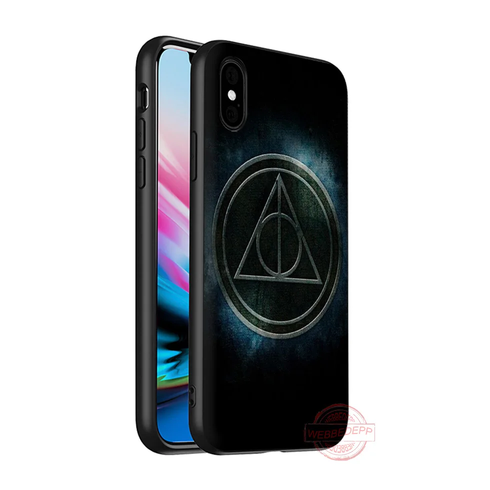 WEBBEDEPP Deathly Hallows логотип мягкий Силиконовый ТПУ чехол для телефона для iPhone 5 6 7 8 Plus X XS XR XS Max 11proMax - Цвет: 10