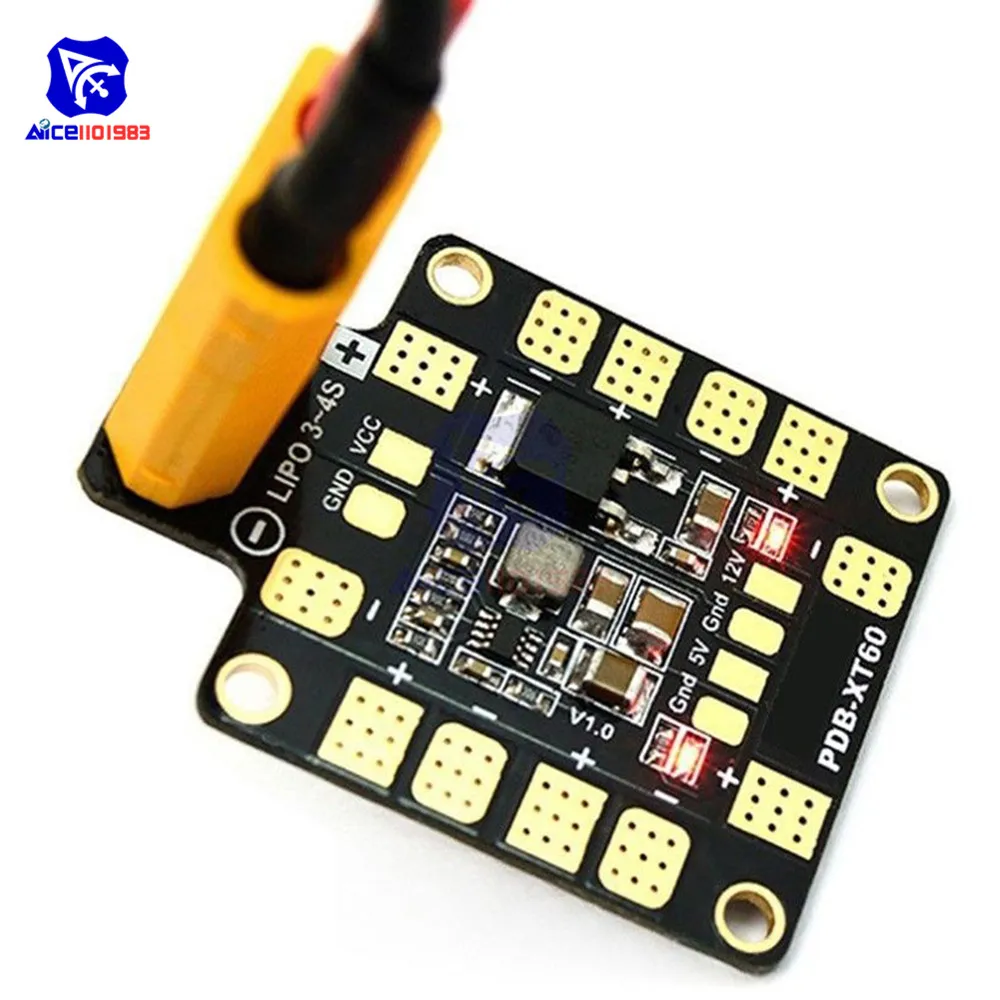 PDB XT60 avec BEC 5V/12V pour Drone FPV QAV210 QAV-R QAV-X