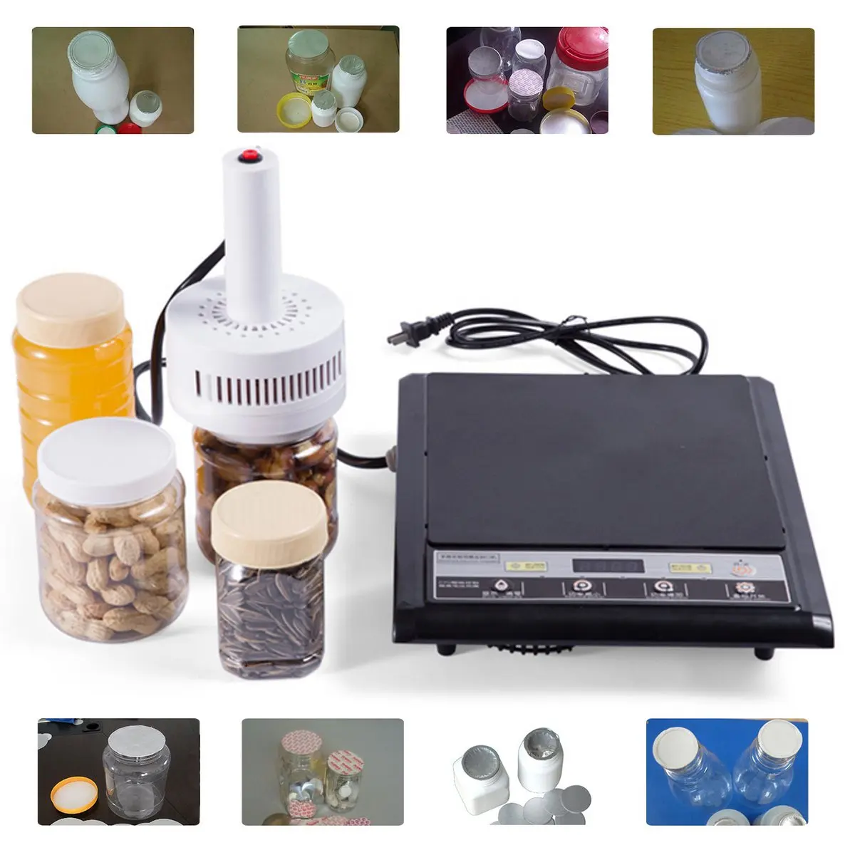 Max electromagnética inducción portátil de mano de inducción médica sellador de botella tapón de plástico máquina de sellado 20-100mm 1200w