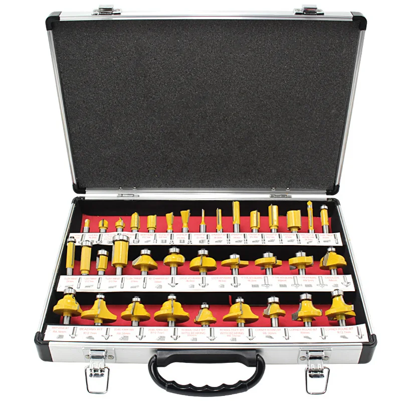 35 in1 Woodworking cutter 8mm handle electric wood milling trimming knife carving knife chamfering knife head combination tools 35 in1 Woodworking cutter 8mm handle electric wood milling trimming knife carving knife chamfering knife head combination tools