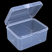 1 adet ambalaj kutusu çip kutusu depolama şeffaf plastik PP malzeme kutusu 8.2*6.2*4.7cm