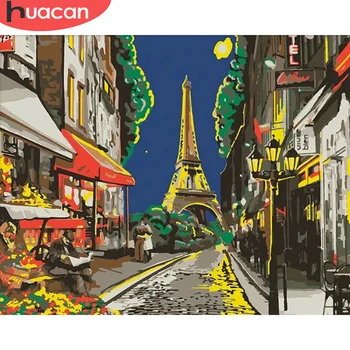 

HUACAN Pictures By Number City Landscape Kits Home Decor DIY Paint By Number Drawing On Canvas HandPainted Art For Adults Gift