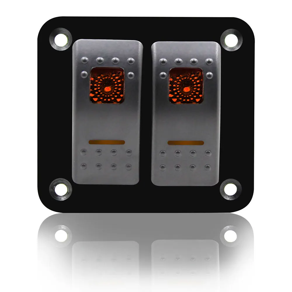 Toggle Switch Car Switch Universal Switch Panel Truck RV Cars 2 Gang