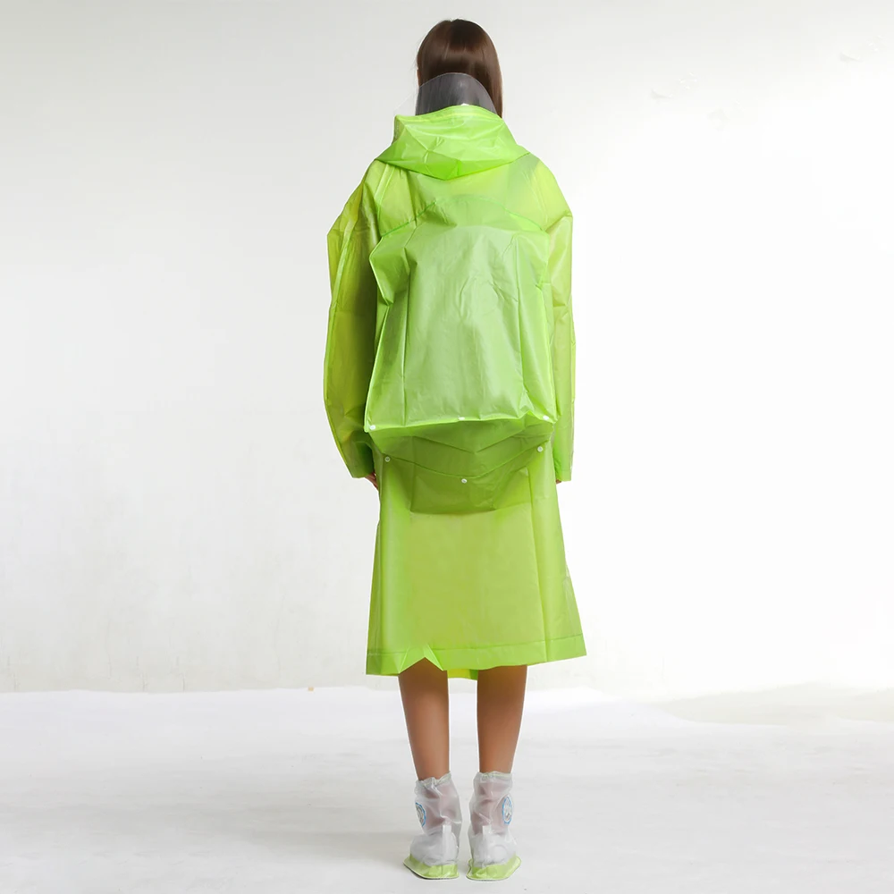 EVA открытый водонепроницаемый альпинистский плащ для рюкзака M L XL для женщин и мужчин кемпинг непромокаемая одежда с капюшоном костюм пончо дождевик - Цвет: green