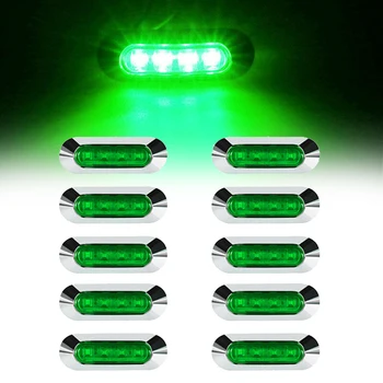 

SUV Side Marker Lights Waterproof DC 10V-30V 3.8 X 1.3 X 0.78 In SMD LEDs 4 LED