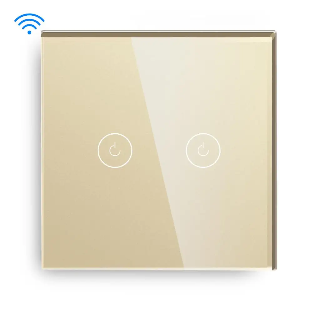 BSEED Light сенсорный переключатель Wifi 2 банды умный переключатель беспроводной wi-fi-переключатель белый черный золотой цвета поддержка для Tuya Google Smart