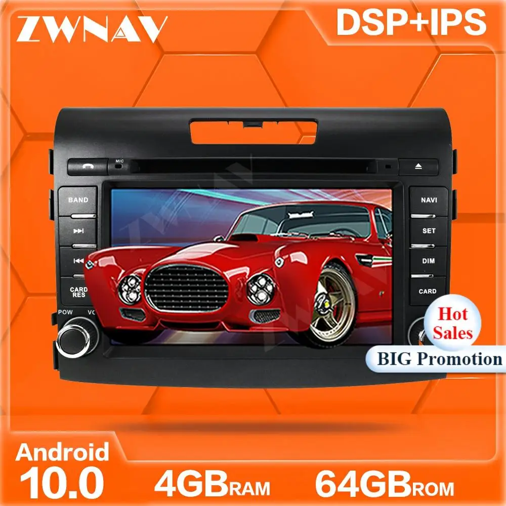 IPS Android 10.0 4+64G screen Car DVD Player GPS Navi For Honda CRV CR-V 2012-2016 Auto Radio Stereo Multimedia Head Unit | Автомобили и