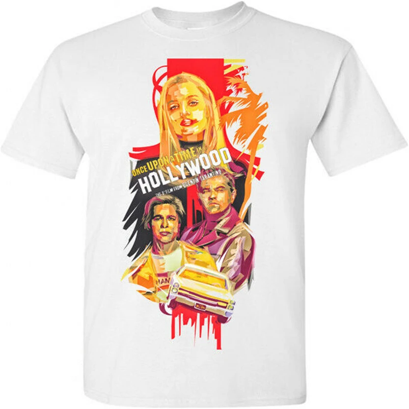 Once Upon A Time In Hollywood 2019 Movie Poster T-Shirt Usa Seller Quentin S-Xxl Large Size Tee Shirt | Мужская одежда