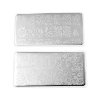 

2Pcs Fashionable Nail Stamping Plates Flower Patterns DIY Projects