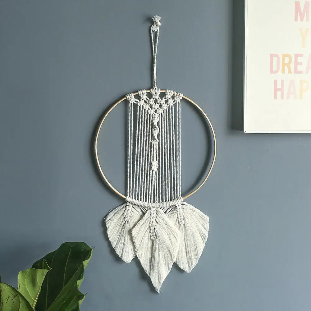 

Hand-woven Macrame Tapestry Bohemian Lace Dream Catcher Tassel Wall Hanging Macrame Boho Tapestry Home Decoration Christmas Gift