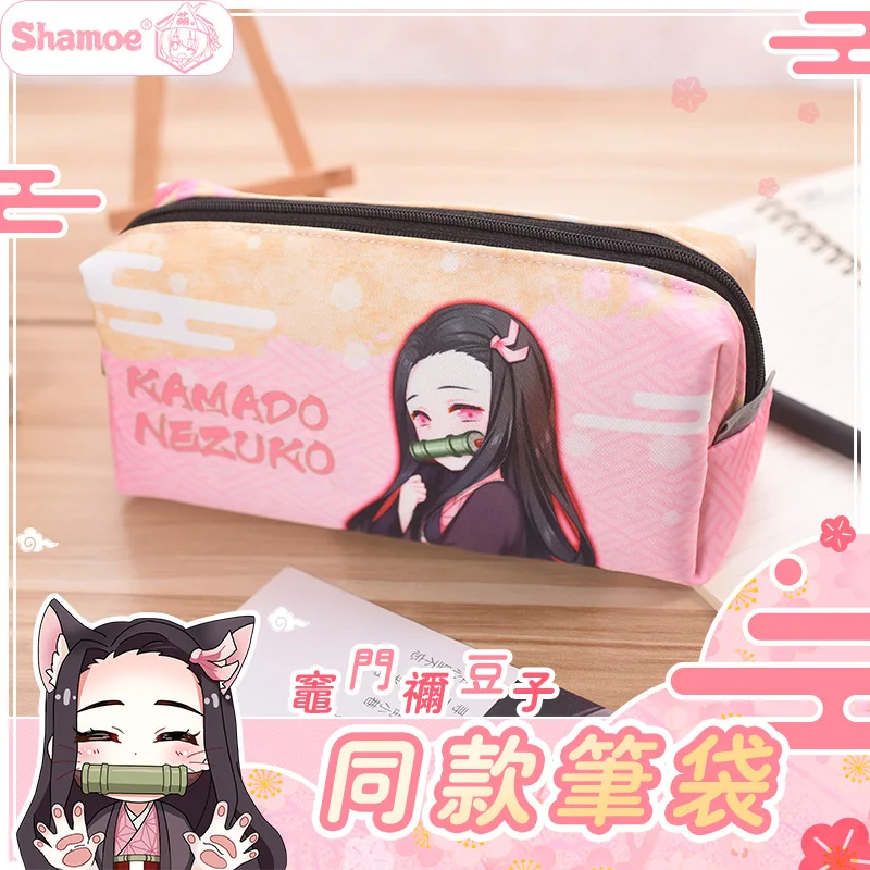 Demon Slayer: Kimetsu no Yaiba Kamado Nezuko cosplay Pen Чехол для карандашей косметический макияж канцелярская сумка подарок