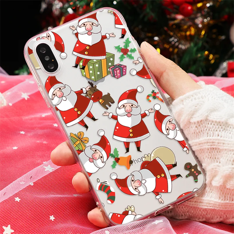 sd-duola Рождественский подарок чехол для iPhone 7 8 6 6S Plus 4 4S 5 5S SE 5C TPU 11 Pro Max Прозрачный чехол для телефона для iPhone X XR XS Max - Цвет: sd-duola