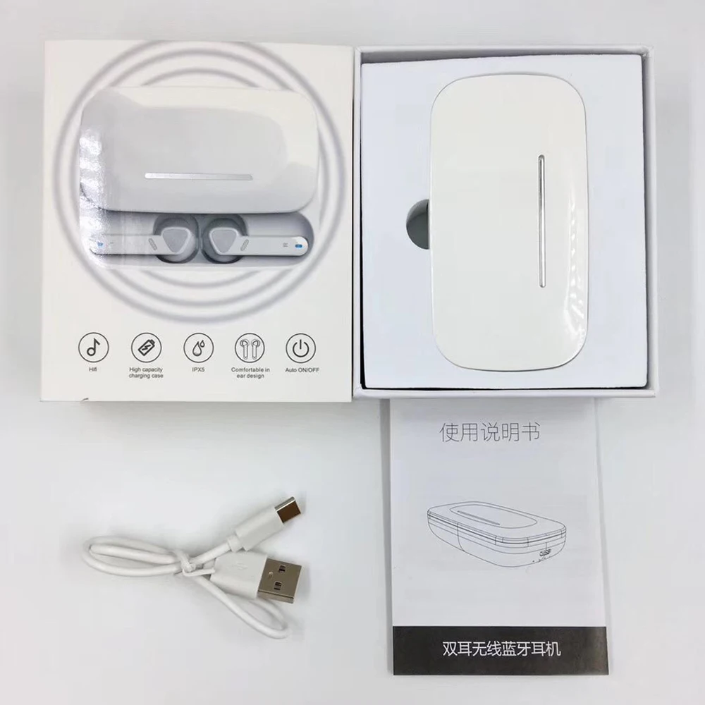 AMTERBEST BE36 Bluetooth 5,0, наушники с сенсорным управлением, Автоматическое Сопряжение, коробка для зарядки, TWS, беспроводные мини-наушники для смартфонов