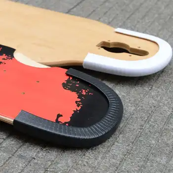 

2pcs Red/black/white Skate Board Anti Collision Bumper Crash Strip Rubber Skateboard Elastic Deck Guard Longboard Scratchproof