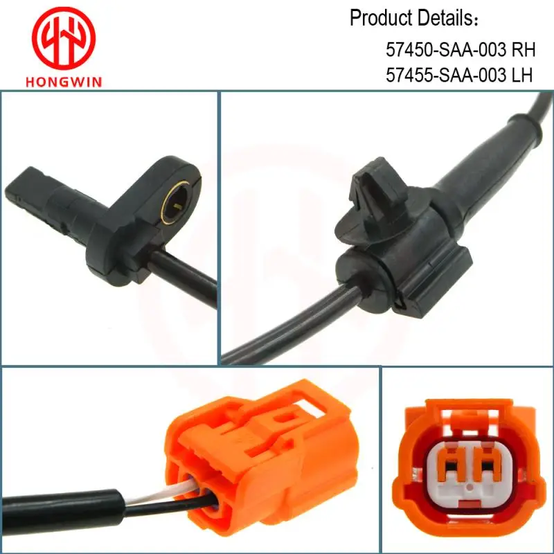 Car ABS Speed Sensor 57455-SAA-003,57475-SAA-003 Front & Rear Left Right Wheel Speed ABS Sensor For Honda City Saloon 00-03 FIT II 2002-2008