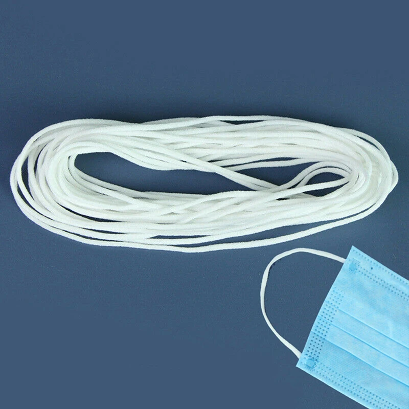 5-50m 3mm Elastic Rope Rubber Band Tape Ear Hanging Round DIY Face Clothing Craft DIY Sewing Accessories