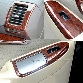 

For Toyota Land Cruiser Prado FJ120 2003-2009 Wood Grain WOOD DASH KIT TRIM PANEL Car modification Car accessories