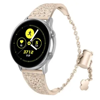 

Bling Rhinestone Floral Strap For Samsung Galaxy Watch 46mm 42mm Band Stainless Steel Watchbands with Adjustable Metal Buckle