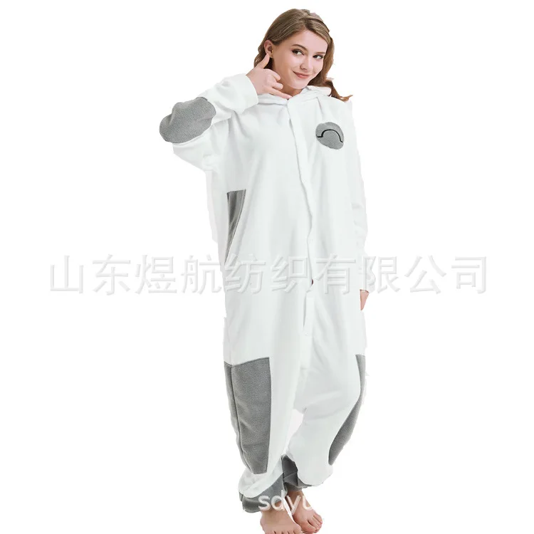 Jack Skeleton Polar Fleece Cartoon One-piece Pajama Home Wear Animal Costume Manufacturers Direct Selling One's
