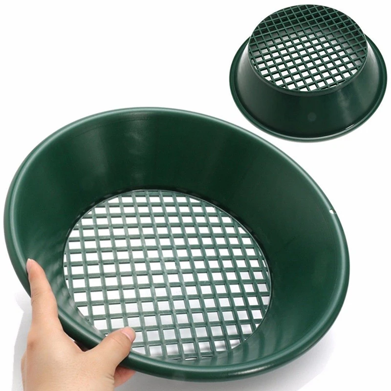 Wash Brush Sifting Classifier Gold Pan Mesh ScreenPlastic Green Basin Case Mining Sifter Metal Detecting Tools | Инструменты