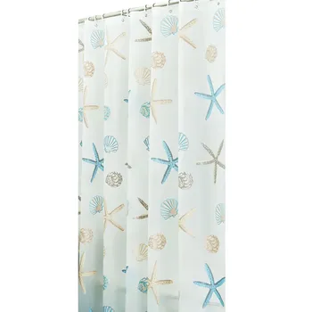 

Eco-friendly PEVA Moldproof Waterproof Bathroom Bath Shower Curtain Bathroom Products Bathroom Curtains with 12pcs Hooks