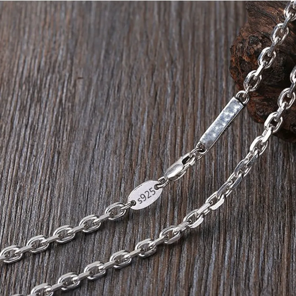 silver、925 まとめ売り Men's Sterling Silver Vajra Clasp Byzantine Chain Bracelet