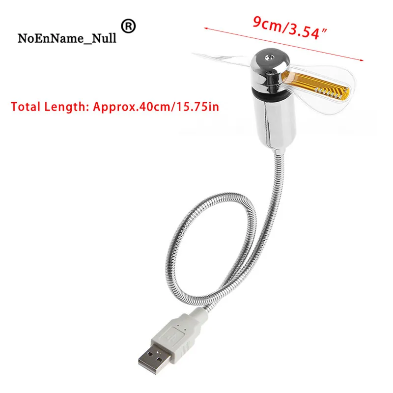 USB светодиодный гаджет гибкий 40 см с питанием от USB Охлаждающий СВЕТОДИОДНЫЙ Мигающий Дисплей времени функция вентилятор часов